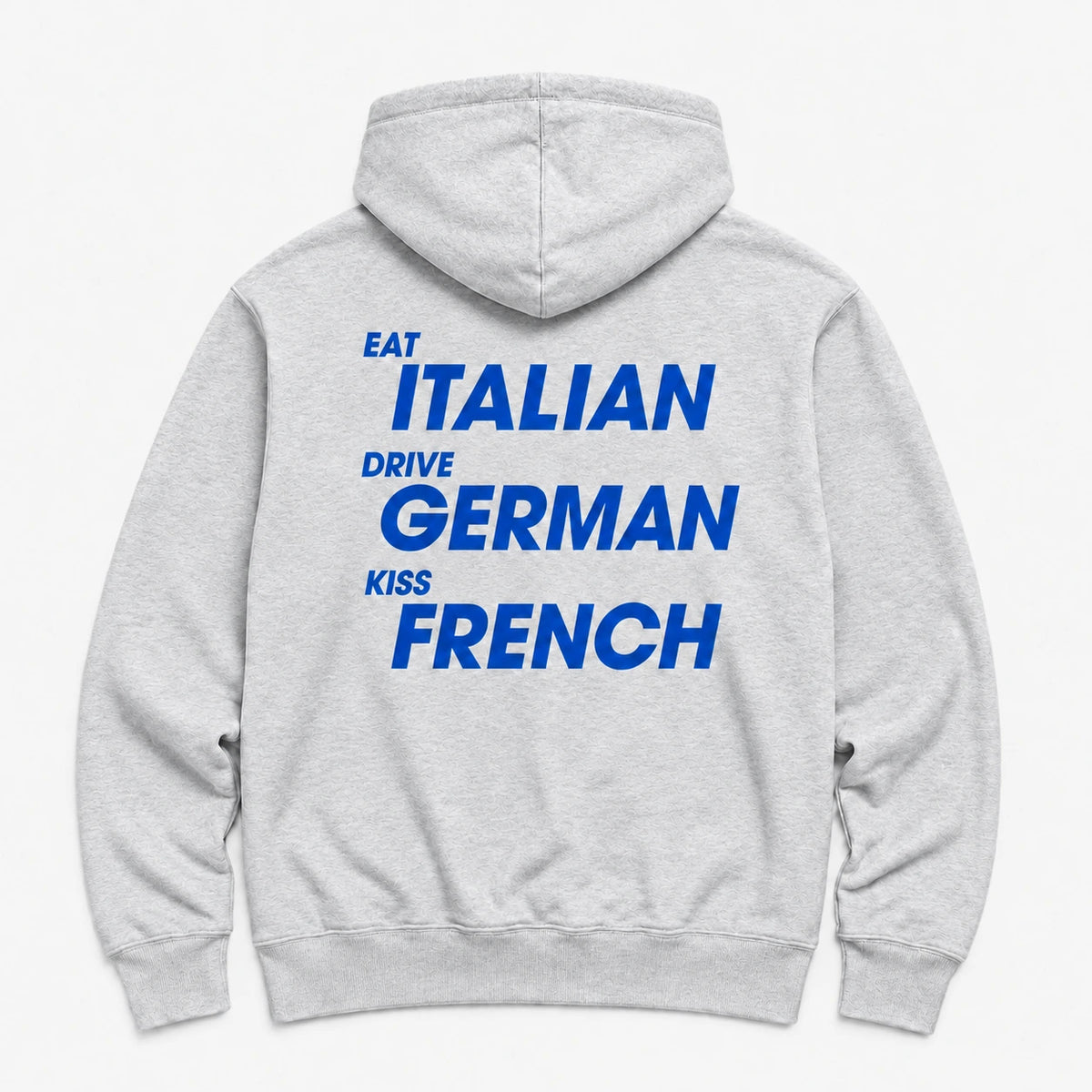 eat italian - HOODIE — Szary — tył