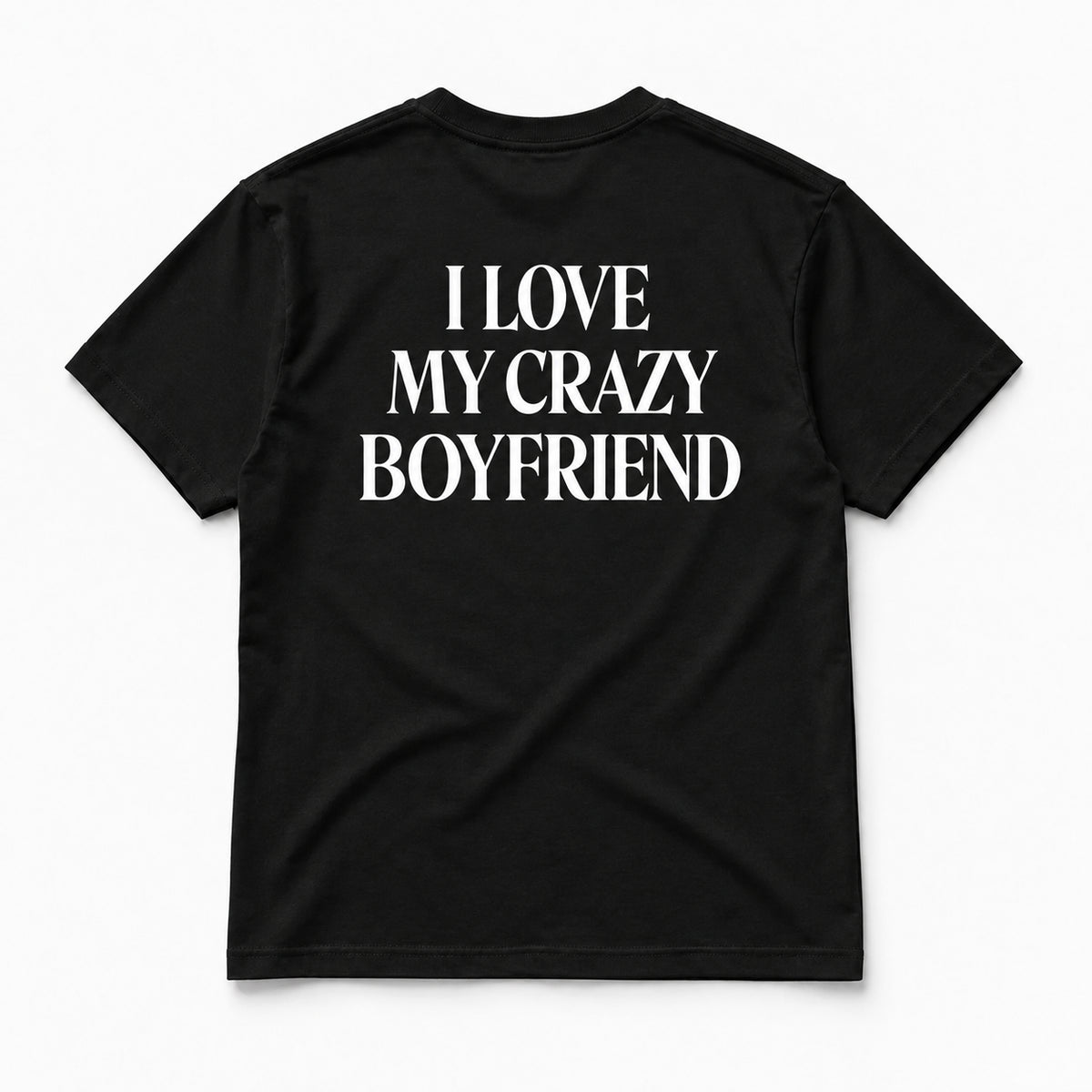 I Love My Crazy Boyfriend - TEE — Czarny — tył