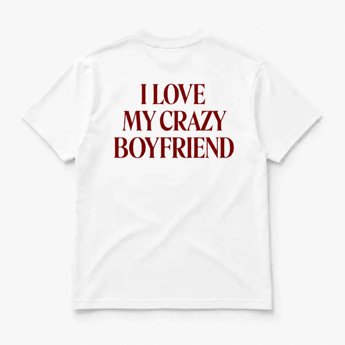 I Love My Crazy Boyfriend - TEE — Białe — tył
