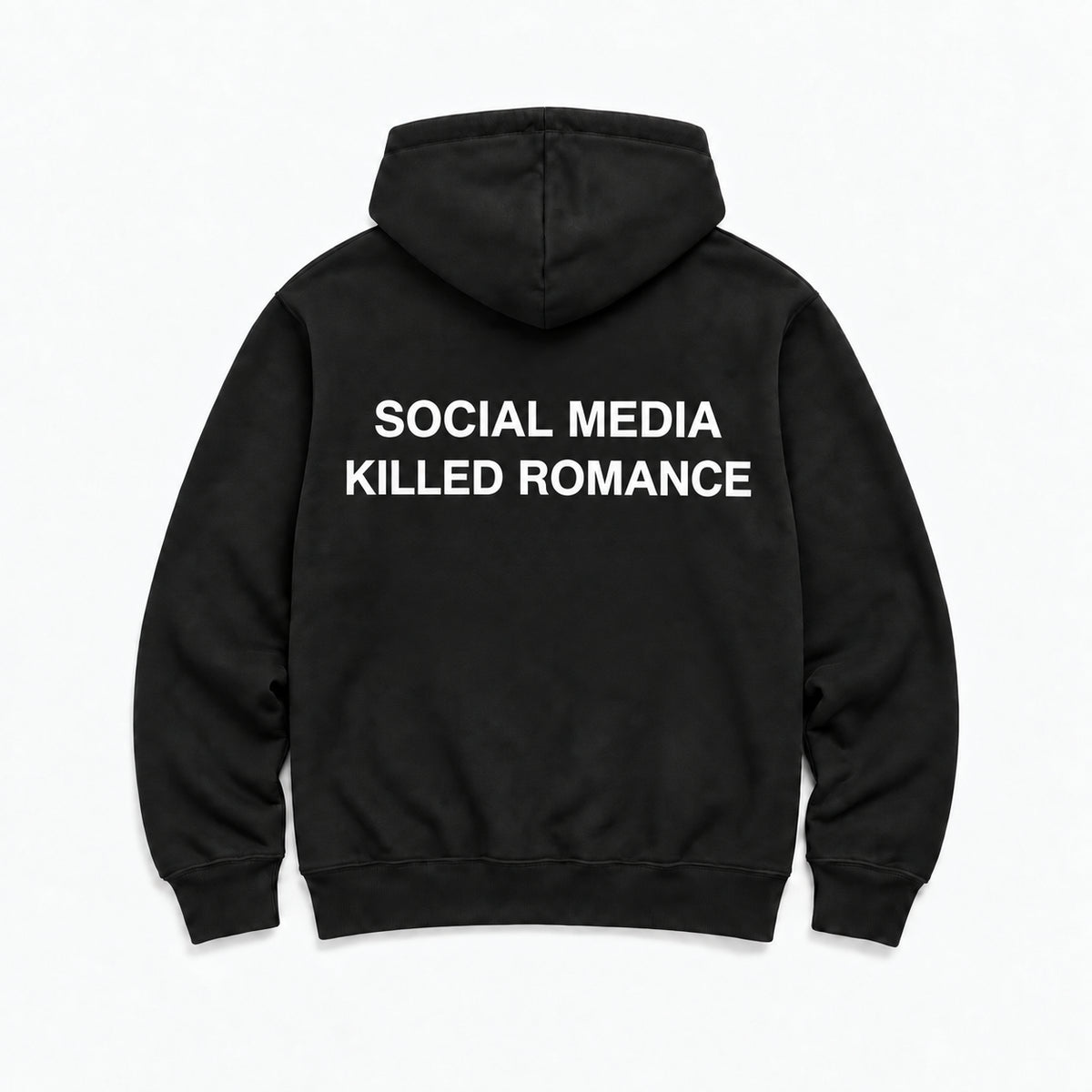 Social Media Killed Romance - HOODIE — Czarny — tył