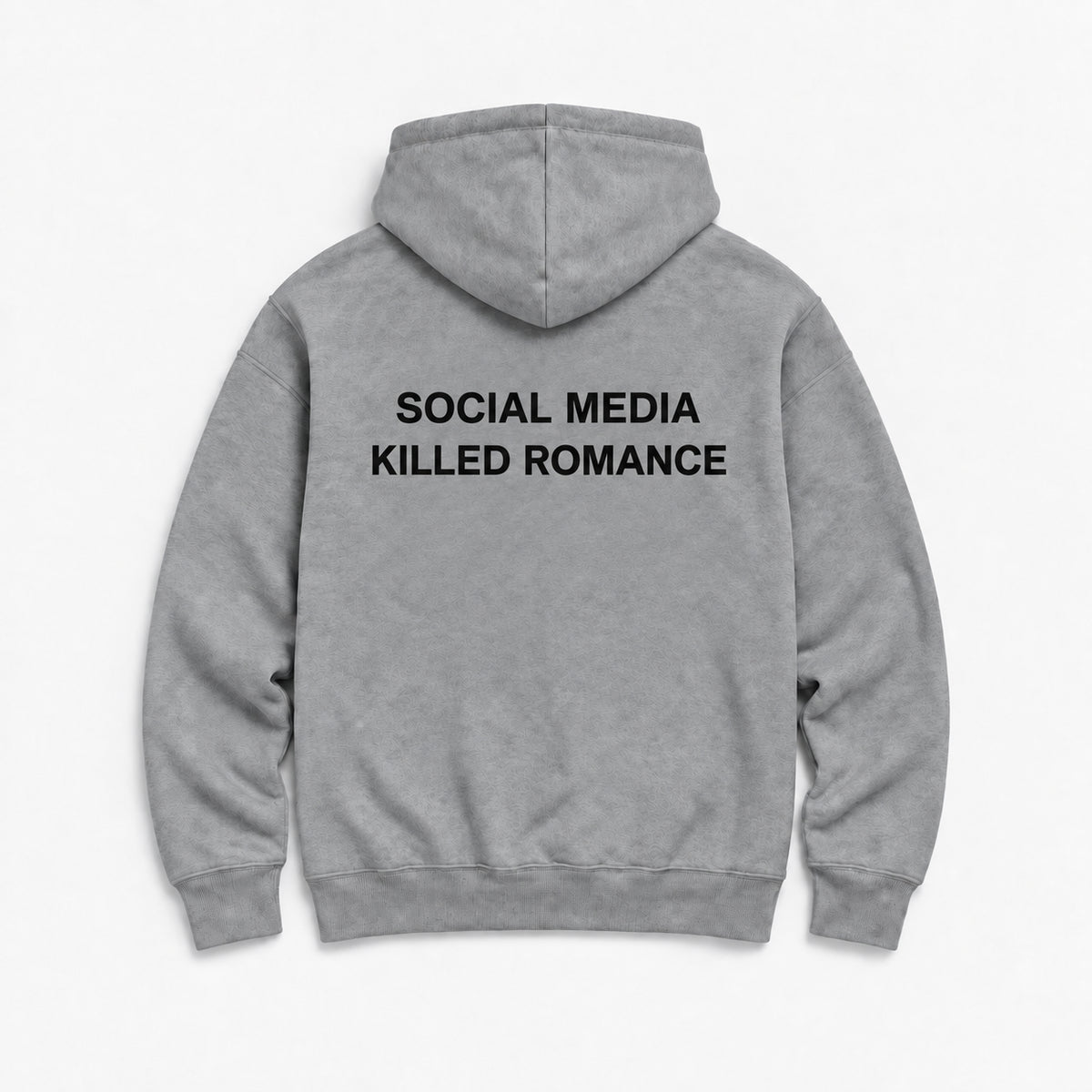 Social Media Killed Romance - HOODIE — Szary — tył