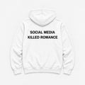 Social Media Killed Romance - HOODIE — Biały — tył