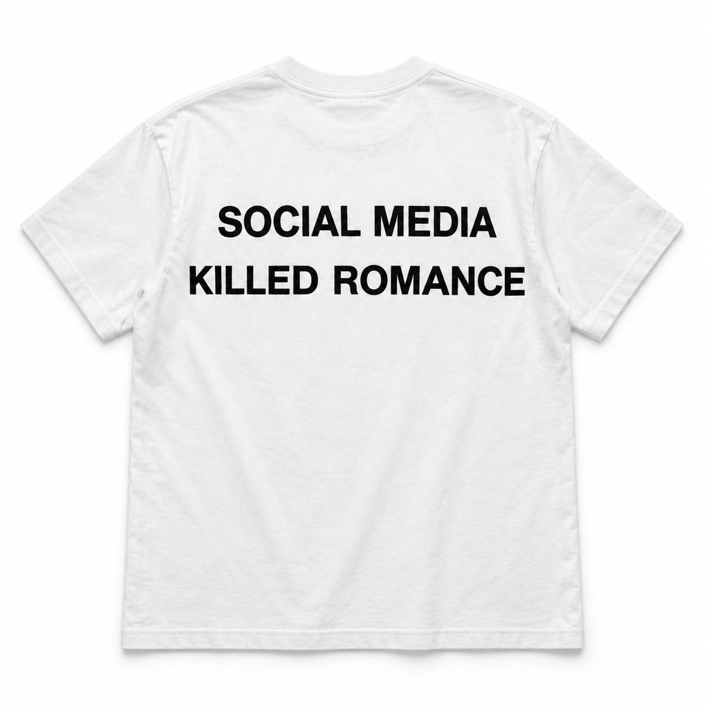 Social Media Killed Romance - TEE — Białe — tył