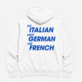 eat italian - HOODIE — Biały — tył