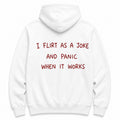 I flirt as a joke - HOODIE — Biały — tył