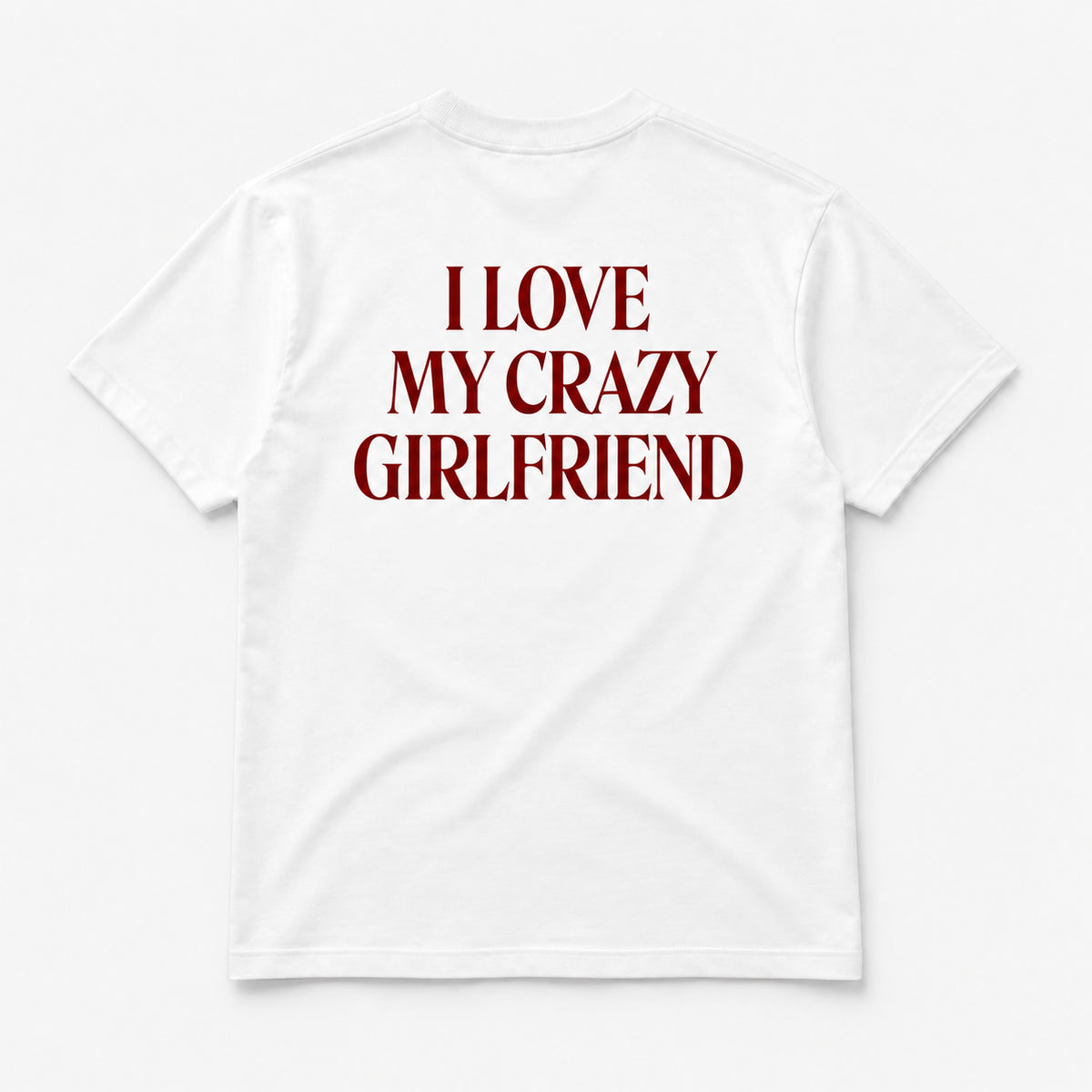 I Love My Crazy Girlfriend - TEE — Białe — tył