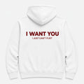i want you - HOODIE — Biały — tył