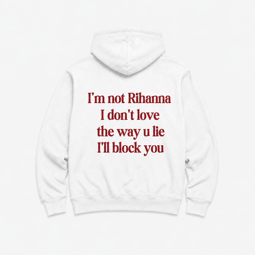 I'm not rihanna - HOODIE — Biały — tył