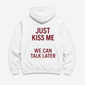 JUST KISS ME - HOODIE — Biały — tył