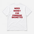 Need Money for Brunettes - TEE — Białe — tył