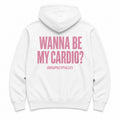 WANNA BE MY CARDIO - HOODIE — Biały — tył